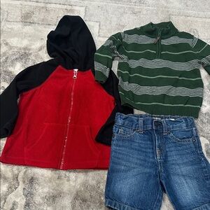 Circo Red and Black Zip-Up Hoodie